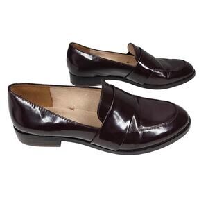 MADEWELL WOMEN'S RUBINO RED PATENT LEATHER SLIP-ON LOAFERS SIZE 7.5 STYLE# E0270